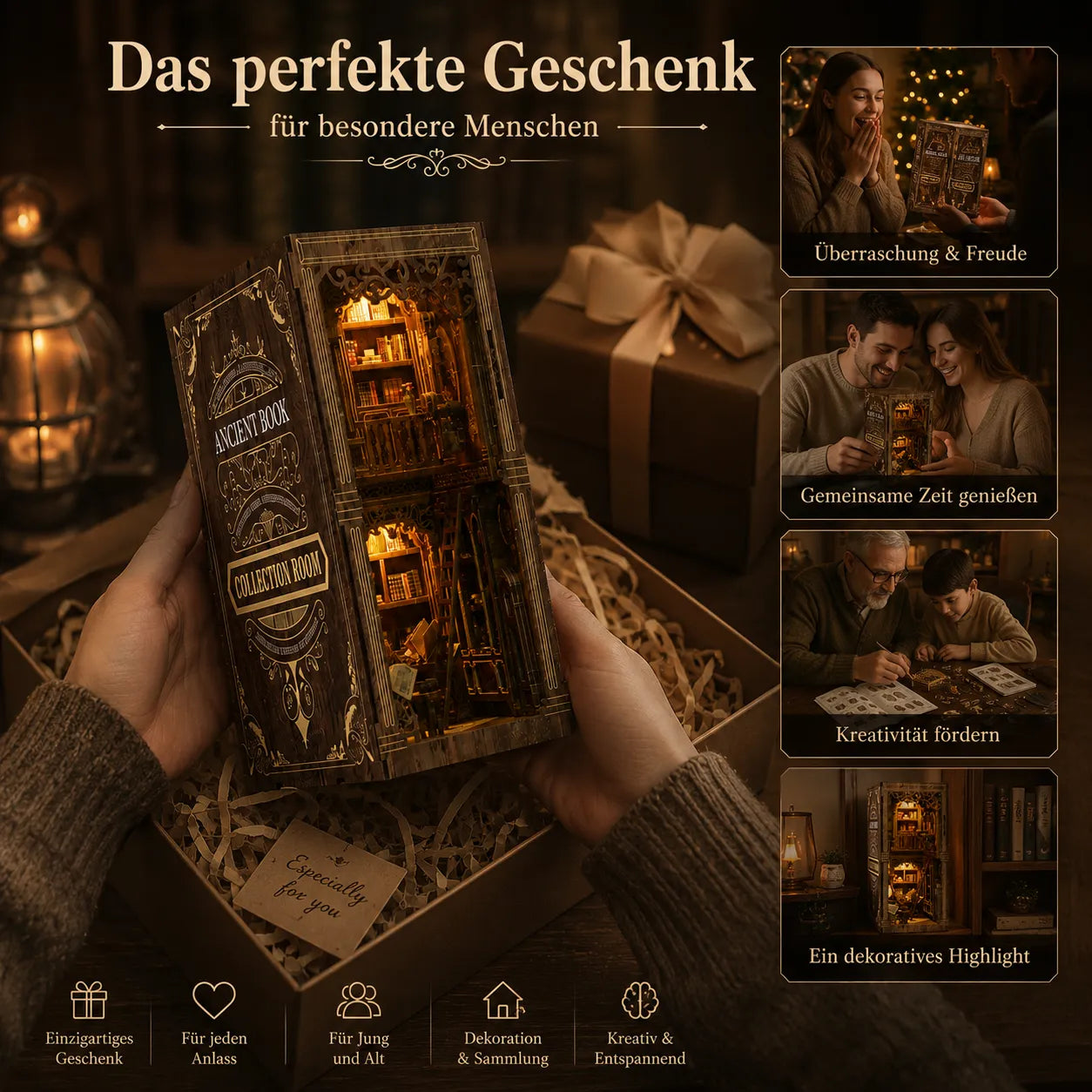 Verborgene Bibliothek Book Nook kit