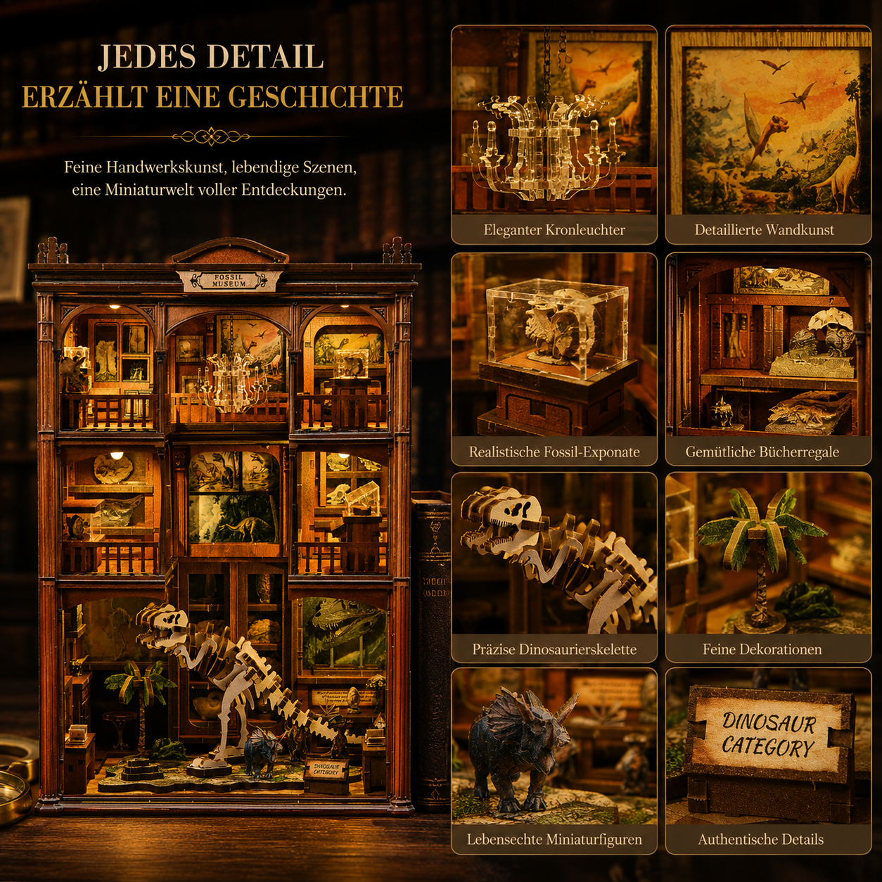 Fossilienmuseum Book Nook kit