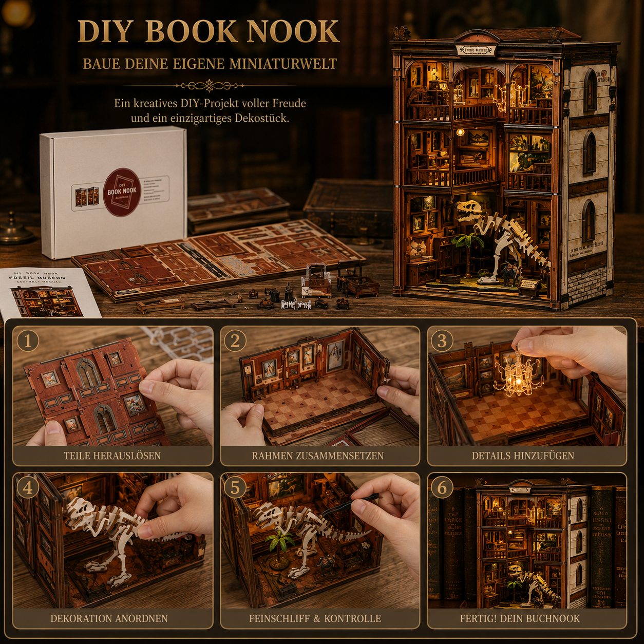 Fossilienmuseum Book Nook kit