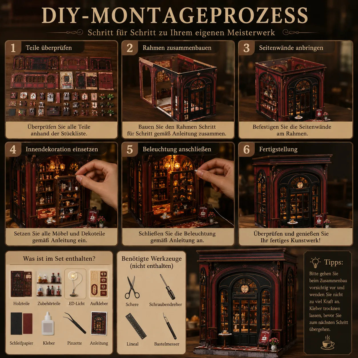 Warmlicht Café Book Nook kit