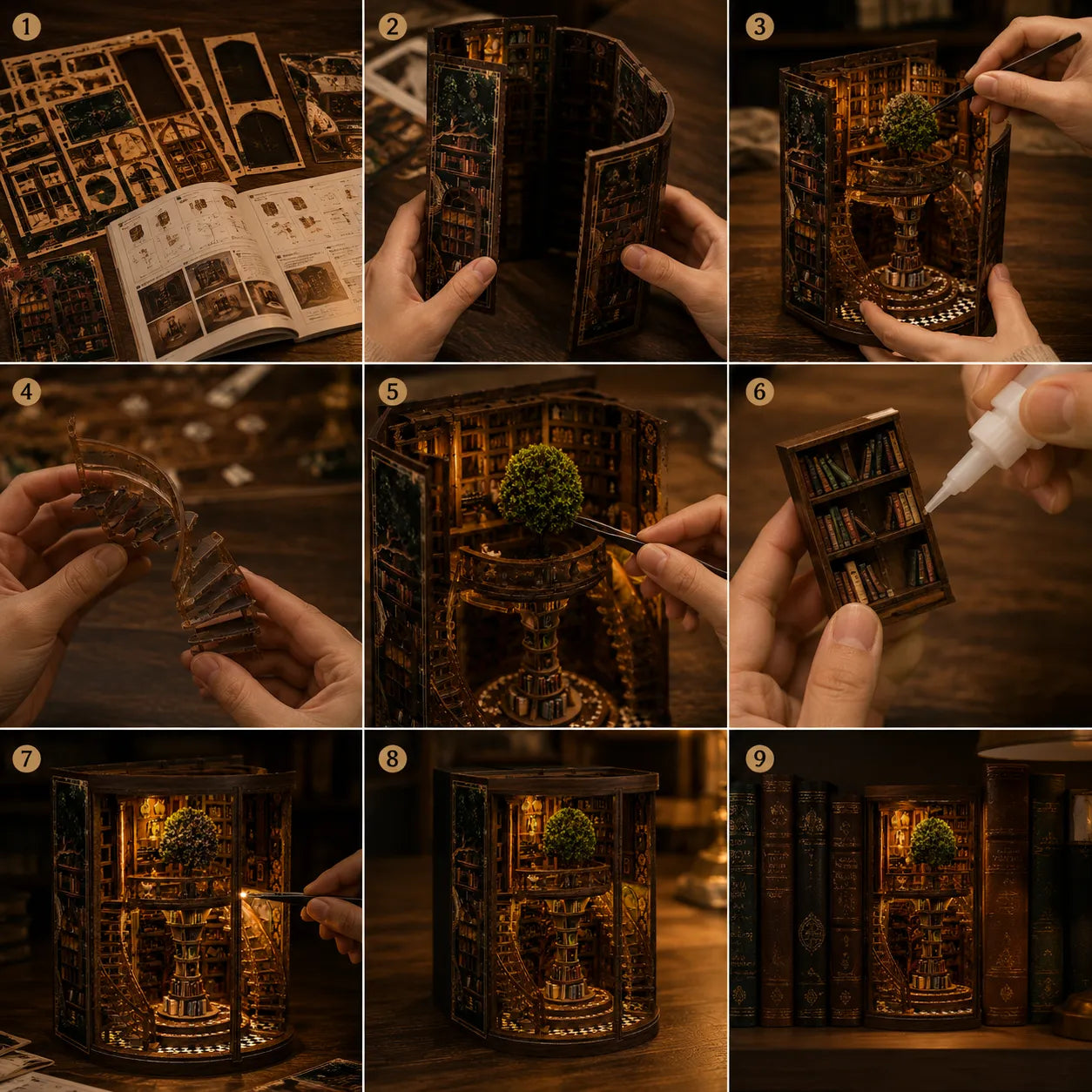 Chronik Bibliothek Book Nook kit